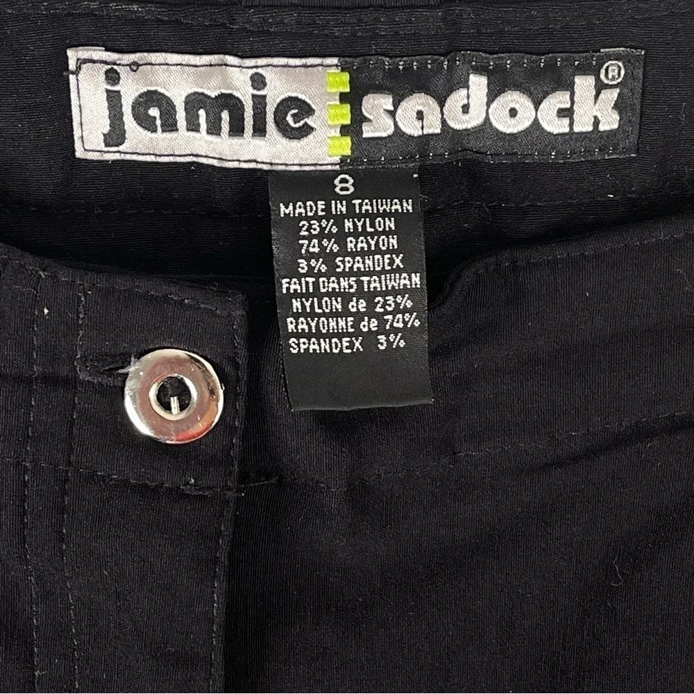 Jamie Sadock Capri Pant 8 Black Cropped Pant Golf Pickleball Hiking Performance